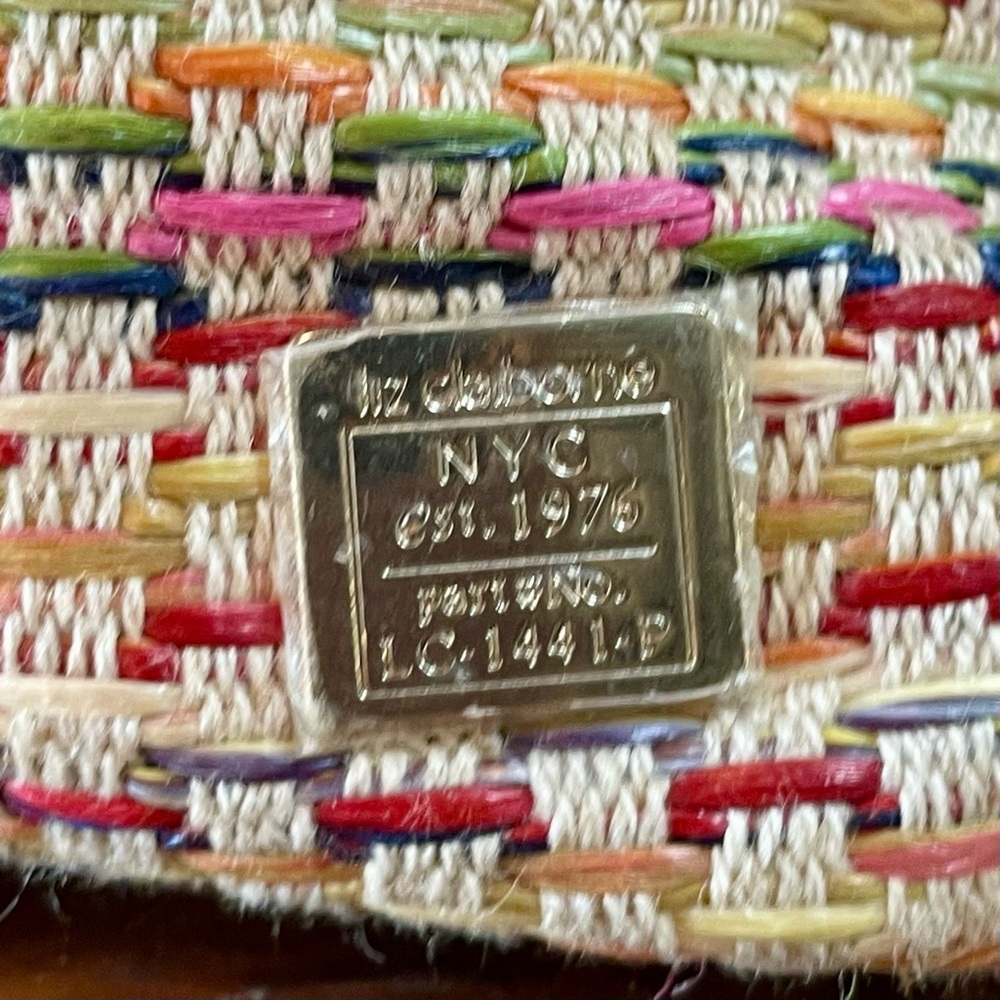 Vintage 90s Y2K Liz Claiborne Rainbow Woven Mini Purse Shoulder Bag - Picture 4 of 14